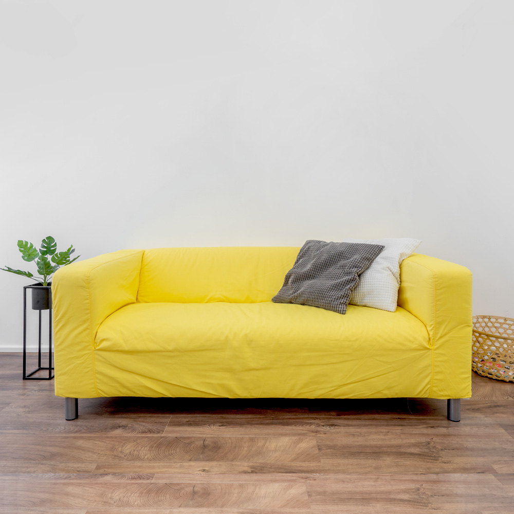 Wingback Yellow Couch - PetiWaggles